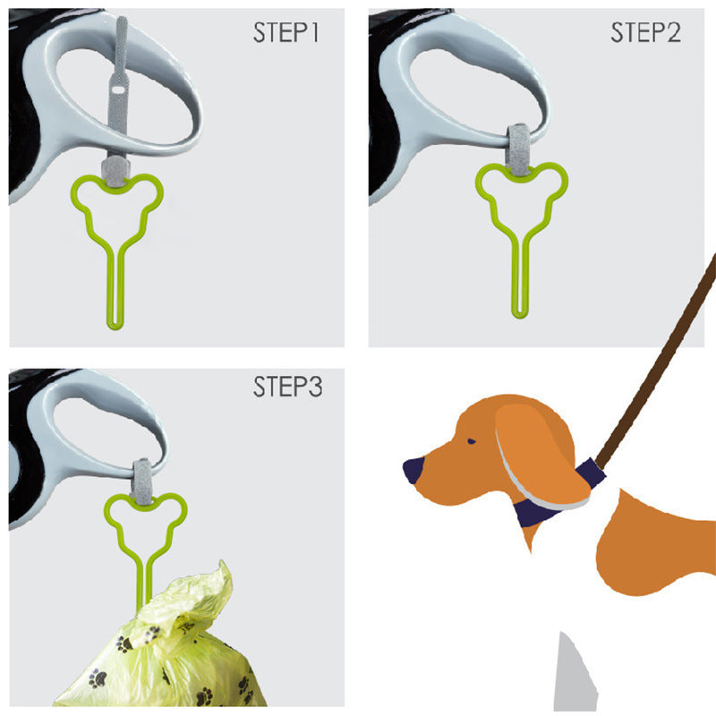 Pet Poop Bag Holder Hands Free Fixed Clip Dog Walking Cleaning