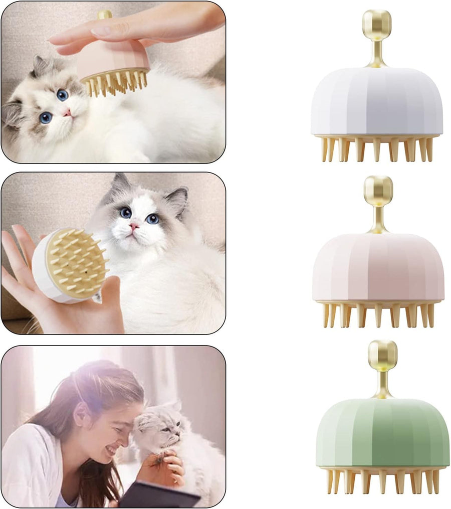 Dog Washing Massage for Bath Pet Shampoo Brush Dog Bath Brush Cat