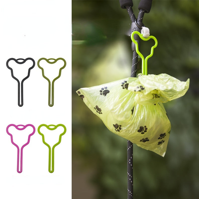 Pet Poop Bag Holder Hands Free Fixed Clip Dog Walking Cleaning